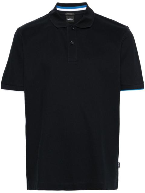 piquÃ©-weave cotton polo shirt