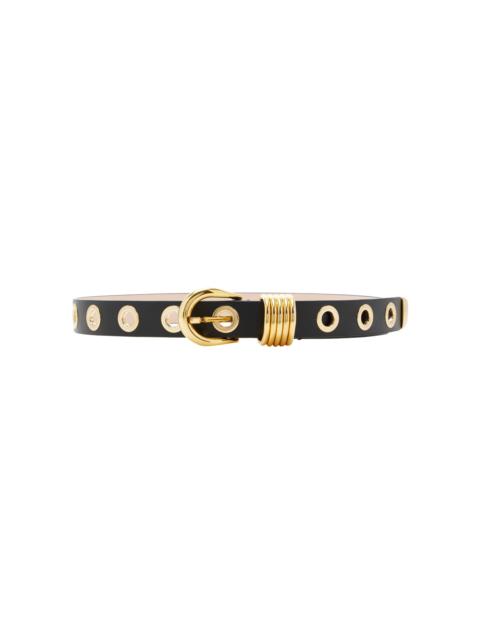 Hollyhock Rivet Leather Belt black