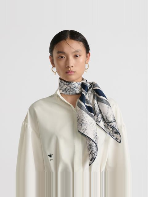 【関税&送料込】Dior D-Bobby Toile De Jouy Scotland Dior Toile de Jouy Scotland 90 Square Scarf | REVERSIBLE