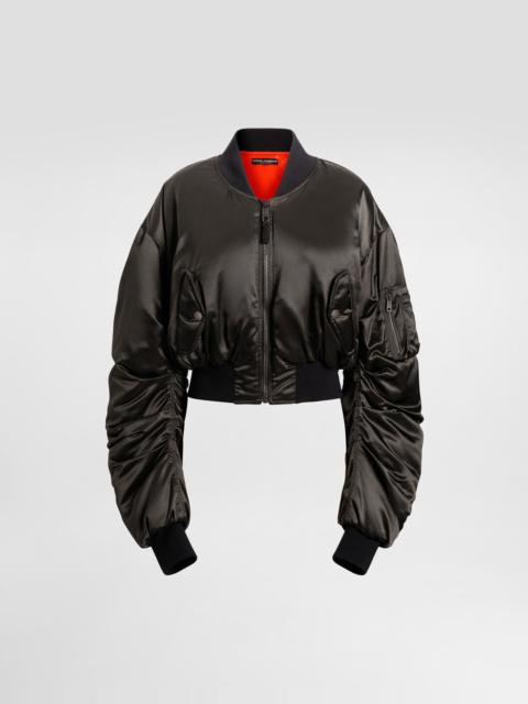 Oversized nylon canvas jacket