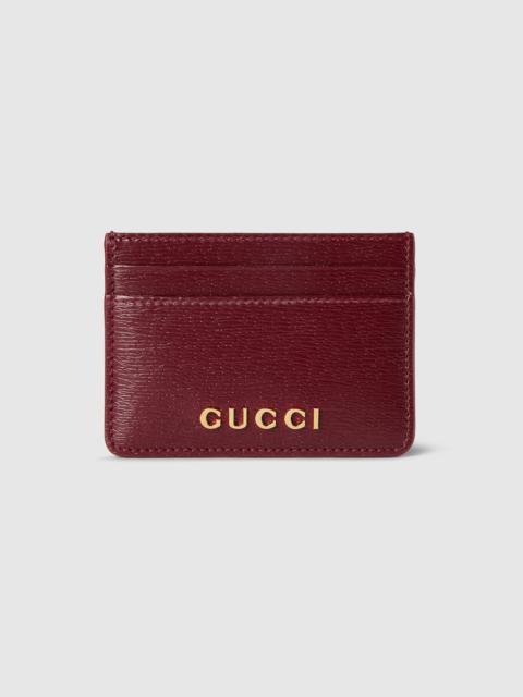 Card case with Gucci script