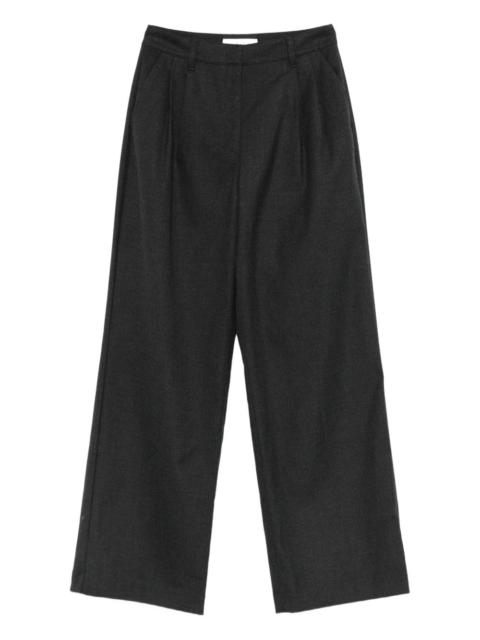 double-pleated trousers
