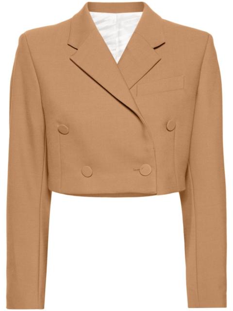 double-breasted cropped blazer