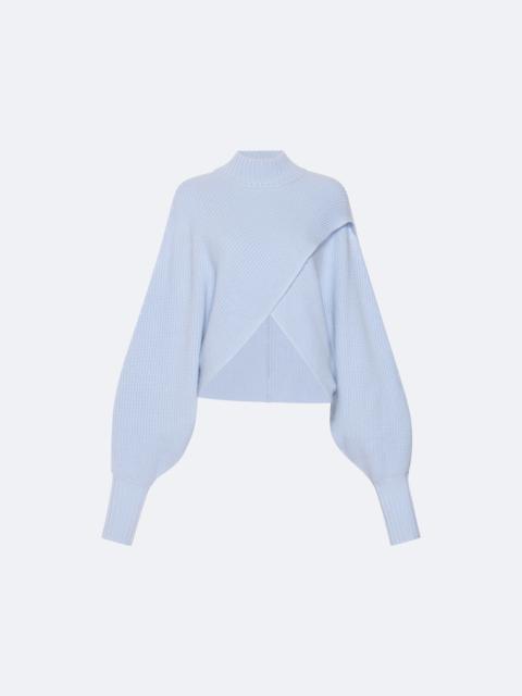 Organic Cashmere Crossover Sweater
