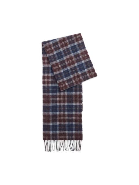 tartan-fringed scarf