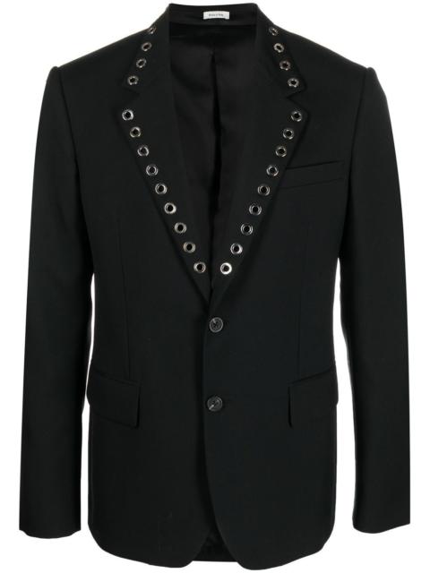 eyelet-detail blazer