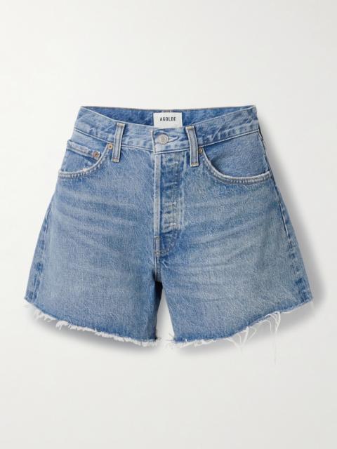 Parker Long Distressed Denim Shorts