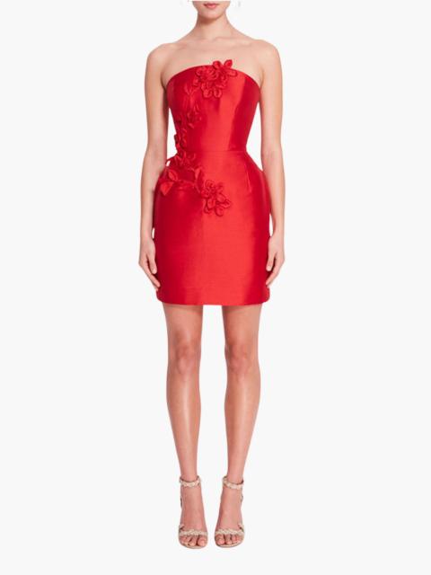 FLORAL MIKADO MINI DRESS