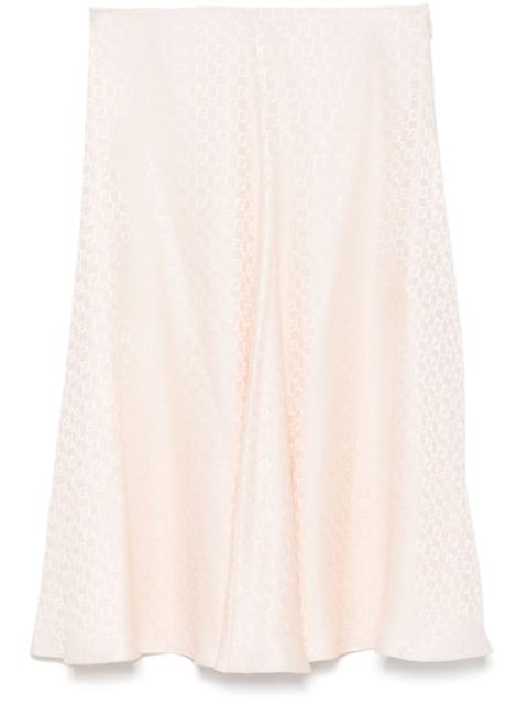 FF silk midi skirt