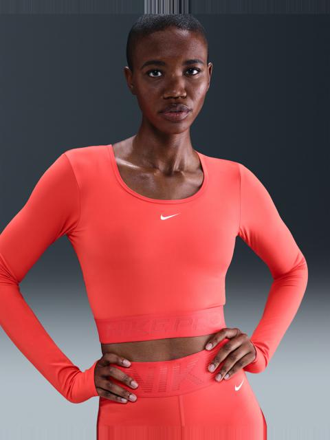 Nike Pro Women's Dri-FIT Cropped Long-Sleeve Top