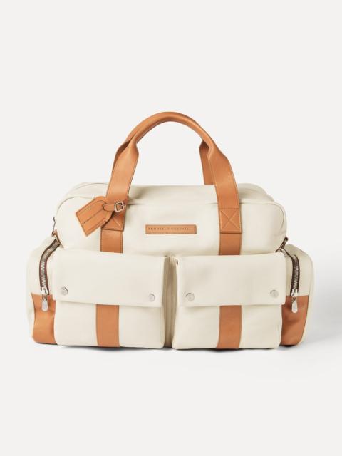 Grained calfskin leisure bag