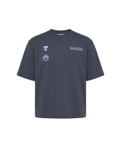 Scout patches crewneck t-shirt organic cotton