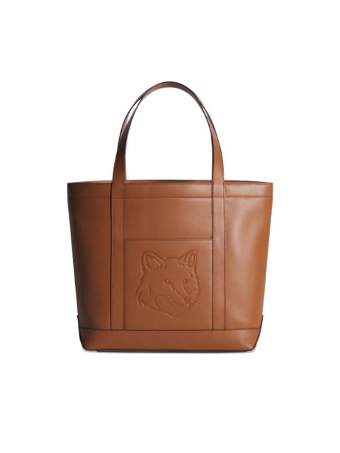 medium Fox Head embossed-leather tote bag