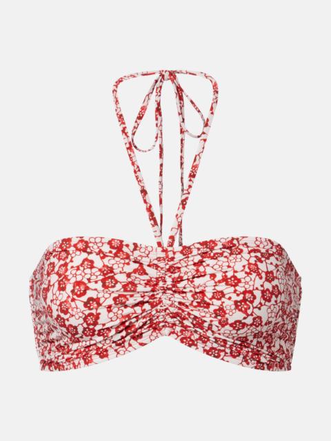 Salmage floral bikini top