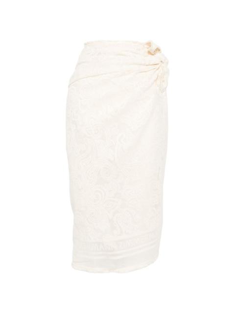 woven frayed-edge pareo