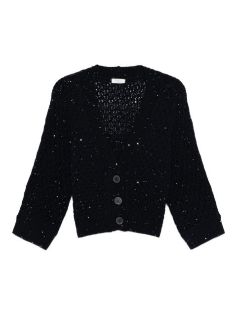 sequin-embellished cardigan