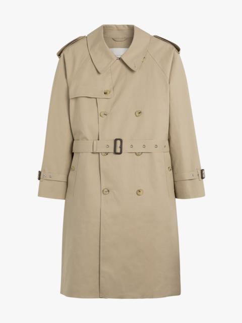 EARLSTON FAWN BONDED COTTON TRENCH COAT
