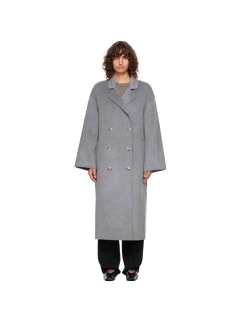 Gray Borneo LDS Wool Drap Coat
