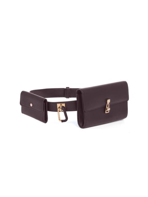 Tool Belt in Bordeaux Nappa Leather