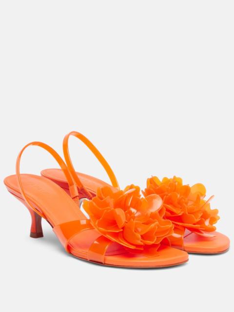 Floral-appliqué sandals
