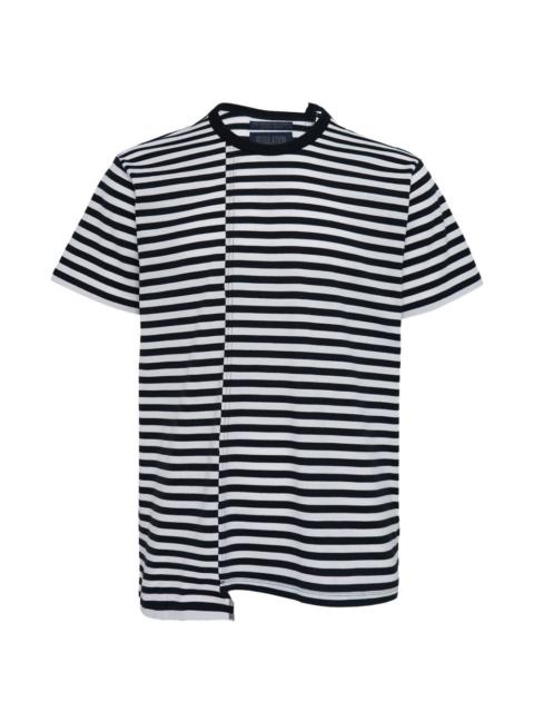 paneled striped short-sleeve T-shirt