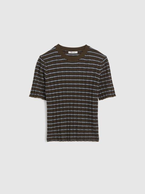 Crewneck Sweater Tee in Merino Wool-Silk Blend