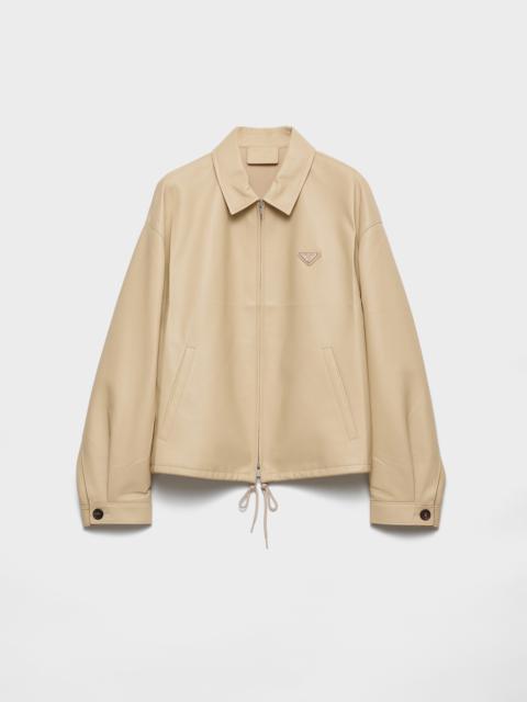 Nappa leather blouson jacket