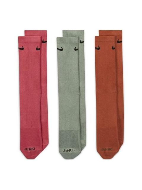Nike Training Sports Socks Couple Style 3 Pairs Multicolor SX6891-923
