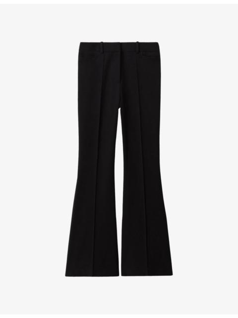 Gabi flared-leg mid-rise stretch-woven trousers