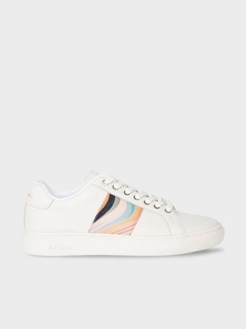 Women's White Leather 'Dusky Swirl' 'Lapin' Trainers
