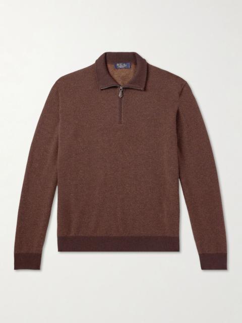 Roadster Cashmere Half-Zip Sweater Brown