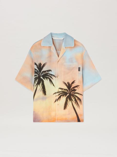 Sunrise palm bowling shirt