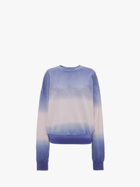 GRADIENT SWEATSHIRT WITH LOGO EMBROIDERED