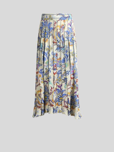 PRINTED KNIT MIDI SKIRT