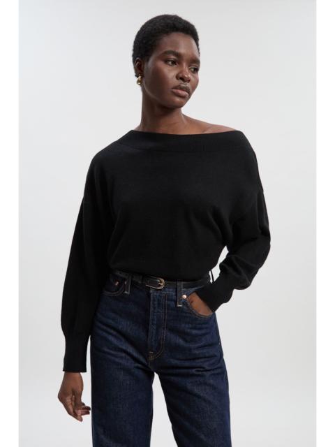 Cashmere Blend Off The Shoulder Knit Top