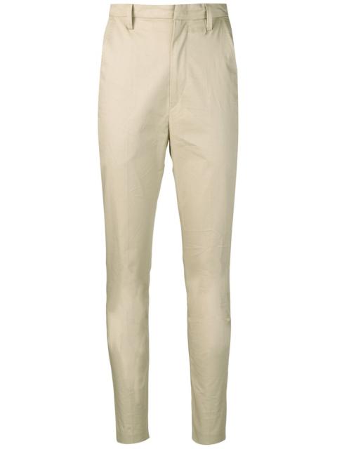 high-waisted tapered trousers