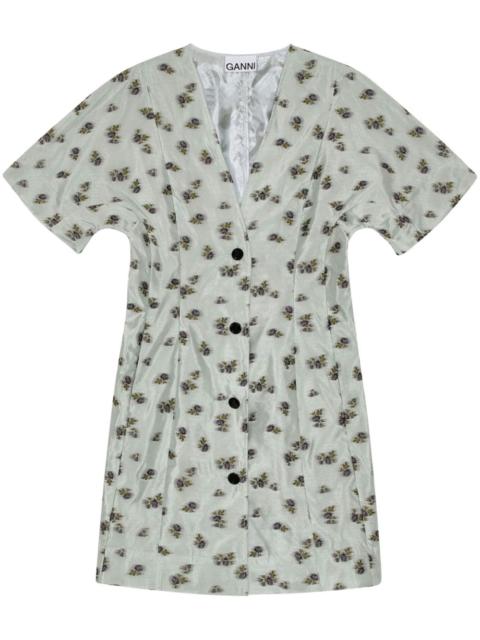 floral print buttoned minidress