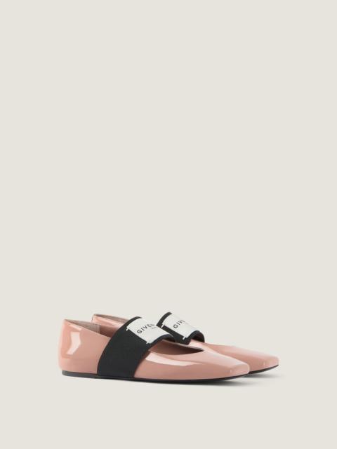 SLICED SQUARE BALLERINAS IN PATENT LEATHER