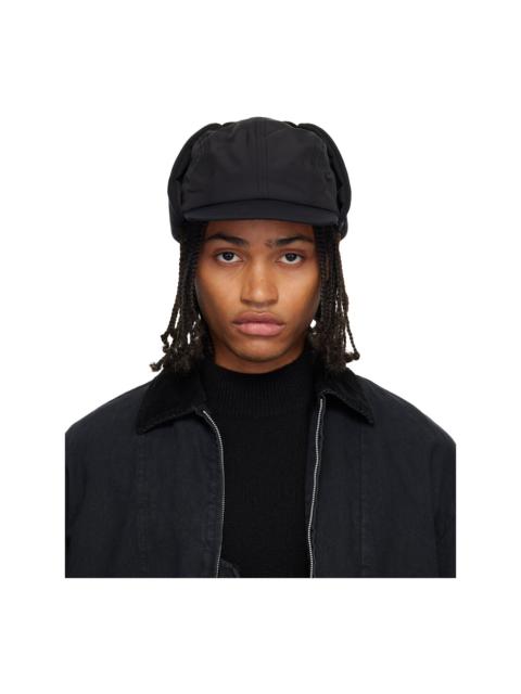 Black Fleece Earflap Cap