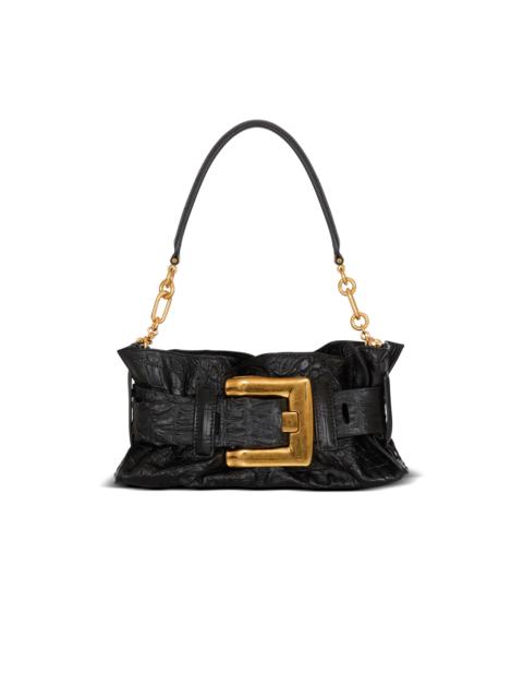 Mini Anthem bag in embossed crocodile-print calfskin