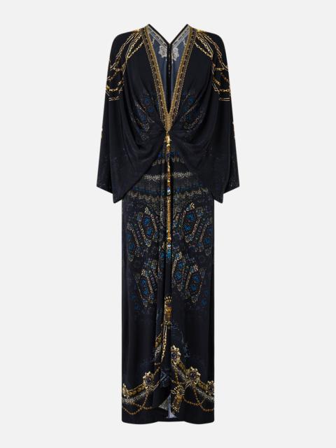 TUCK FRONT JERSEY DRESS