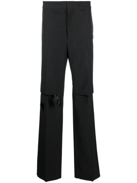 distressed wool trousers