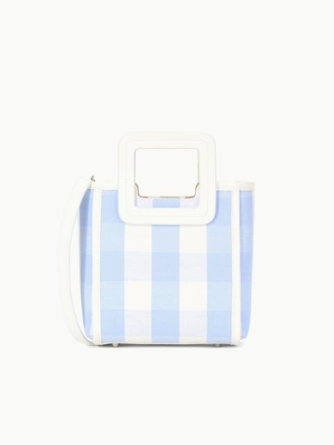 STAUD MINI SHIRLEY BAG SKY GINGHAM