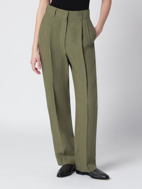 Fox green trousers in linen