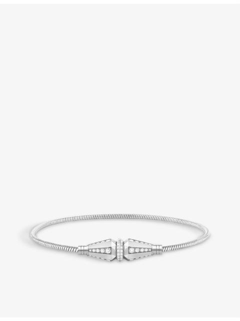 Jack de Boucheron single 18ct white-gold and 1.04ct round diamond bracelet