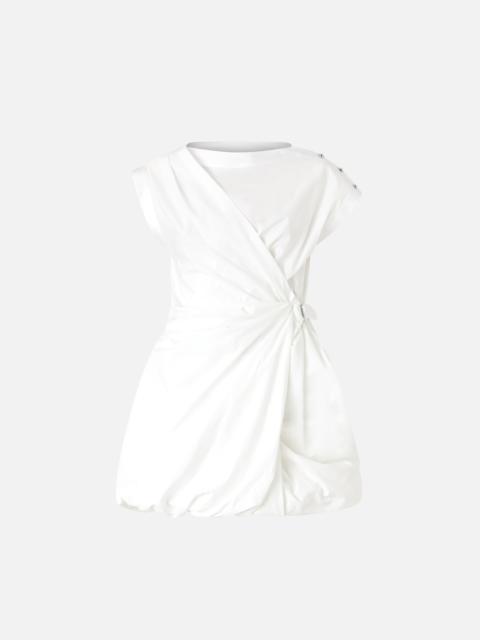 SHORT SHIRT DRESS WITH CRISSCROSS