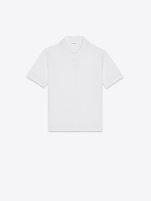 monogram polo shirt in cotton piqué
