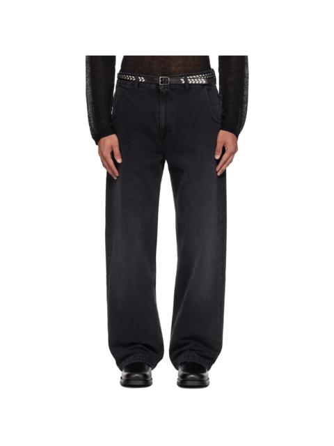 Black Straight Cut Jeans