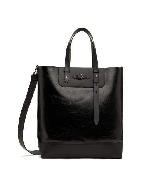 Black Vertical Belt Tote