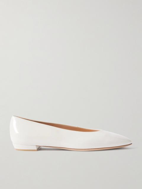 Amelia Glossed-leather Ballet Flats